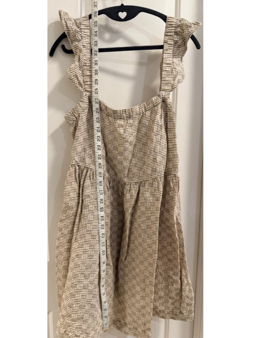 Madewell Linen Blend Ruffle Strap Midi Dress Size L - Picture 8 of 8